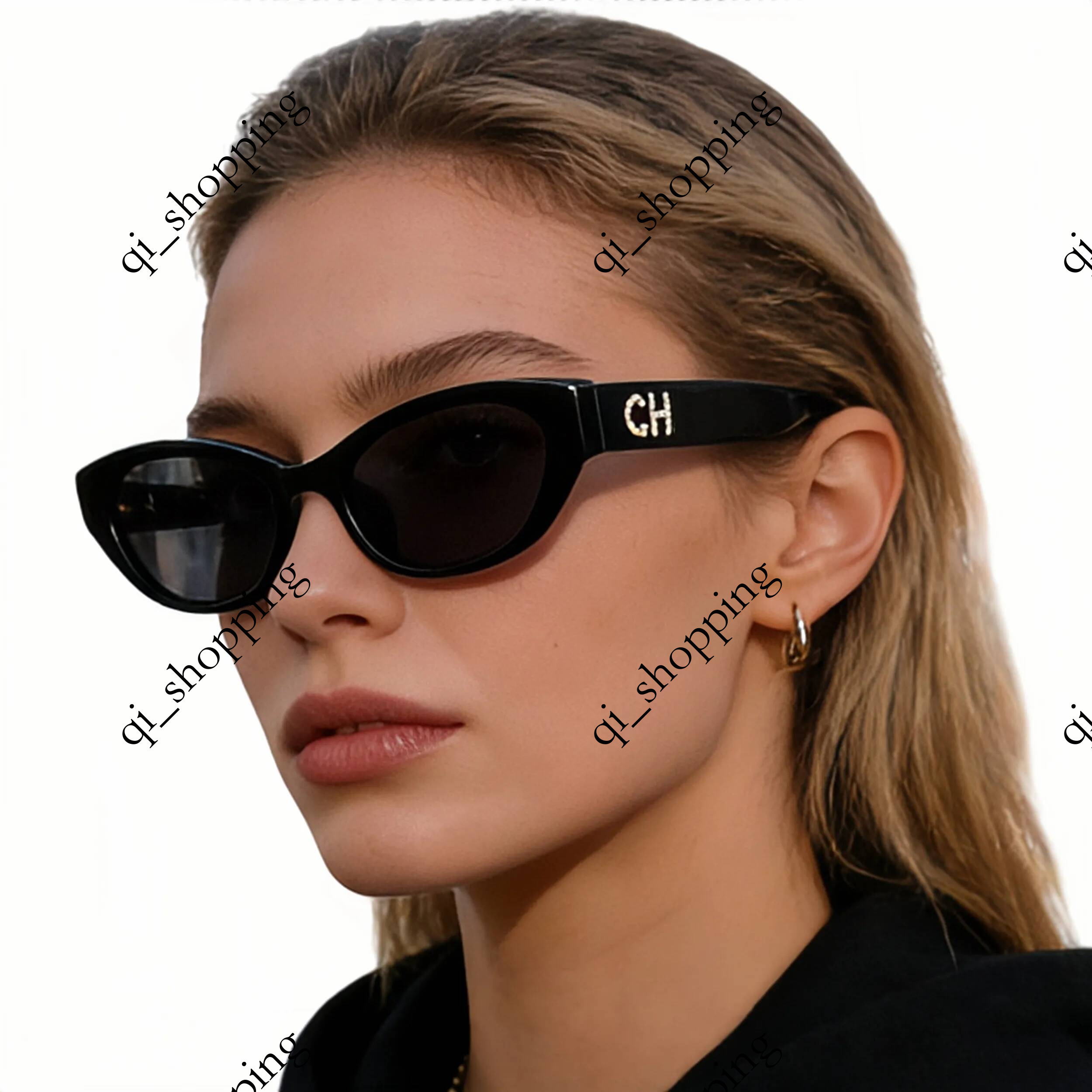 2026 New Designer Sunglasses Women Trend Cat Eye Curved Surface Lens Glasses Shining Men Womens Luxury shades sun glasses for women Y2K spicy girl w