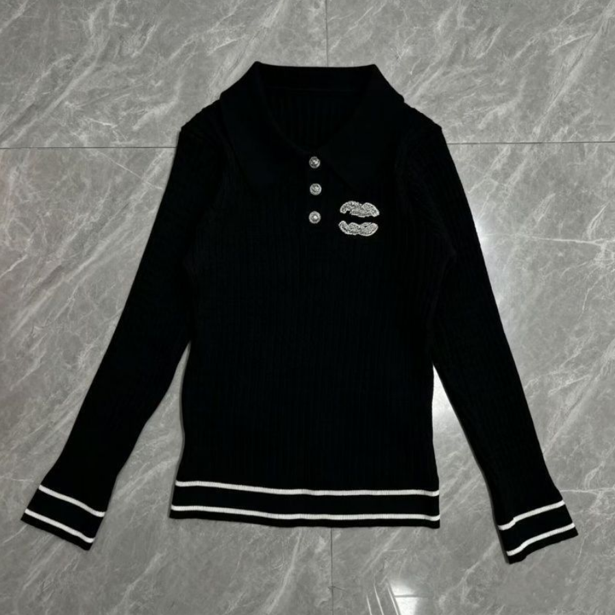 channels jacket 2026 New Luxury Designer Sweater Women's Temperament Collar Women's Knitted Hoodie Classic Basic Brand Base Sweater