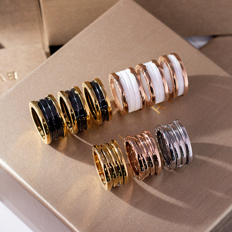 Bague de luxe en céramique B pour femmes, bague de Couple, ne se décolore pas, bijoux de créateur, adapté pour offrir en cadeau