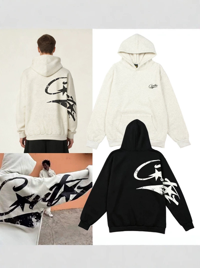 Men American High Street Hip Hop Alcatraz CRT Printed Zip Up Hoodie Women Loose Fit Open Front Sweatshirt Trendy Streetwear Long Sleeve Casual Outer