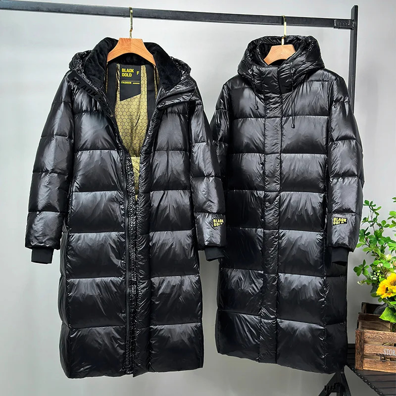 Winter Men's Down Jacket High Quality Thicken Waterproof Thermal Coat Couple Lengthened Solid Color Short Hooded Warm Coats 260917