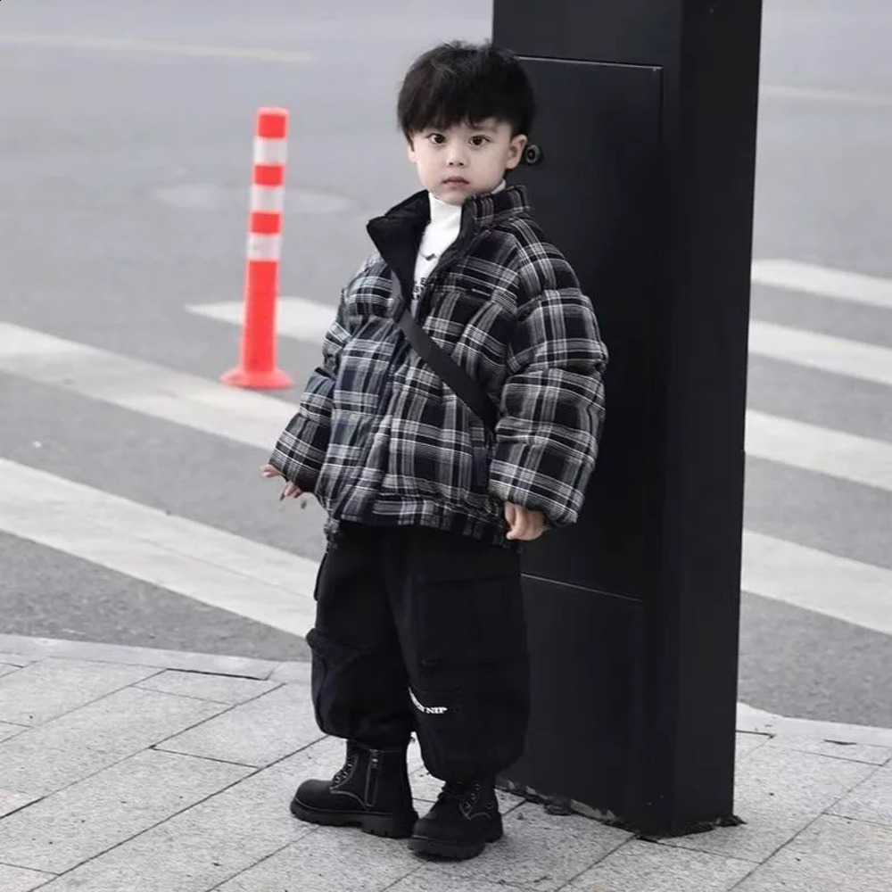 Cotton Children's Double-sided Thickened Fashion Clothing 2025 Winter Boys and Girls Warm Jacket Baby Top TrendW260917