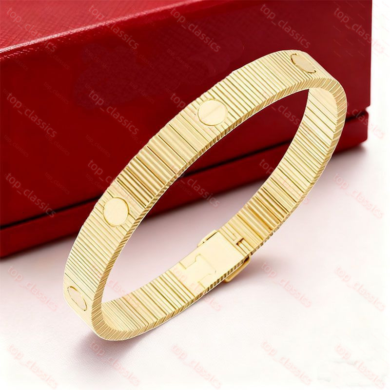 Cartridge Bracelet Designer Jewlery Couples Car Bracelet Gold Silver Rose Bangle For Men Women With Stainless Steel Clasp Jewelry Woman Chain Bracel
