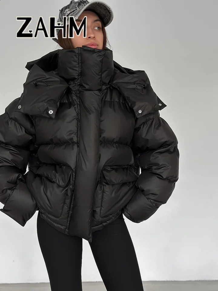 AllMatched Solid Womens Cotton Coat Hooded Zipper Full Sleeves Thicken Casual Jacket 2026 Autumn Winter Lady Fashion Tops 260918