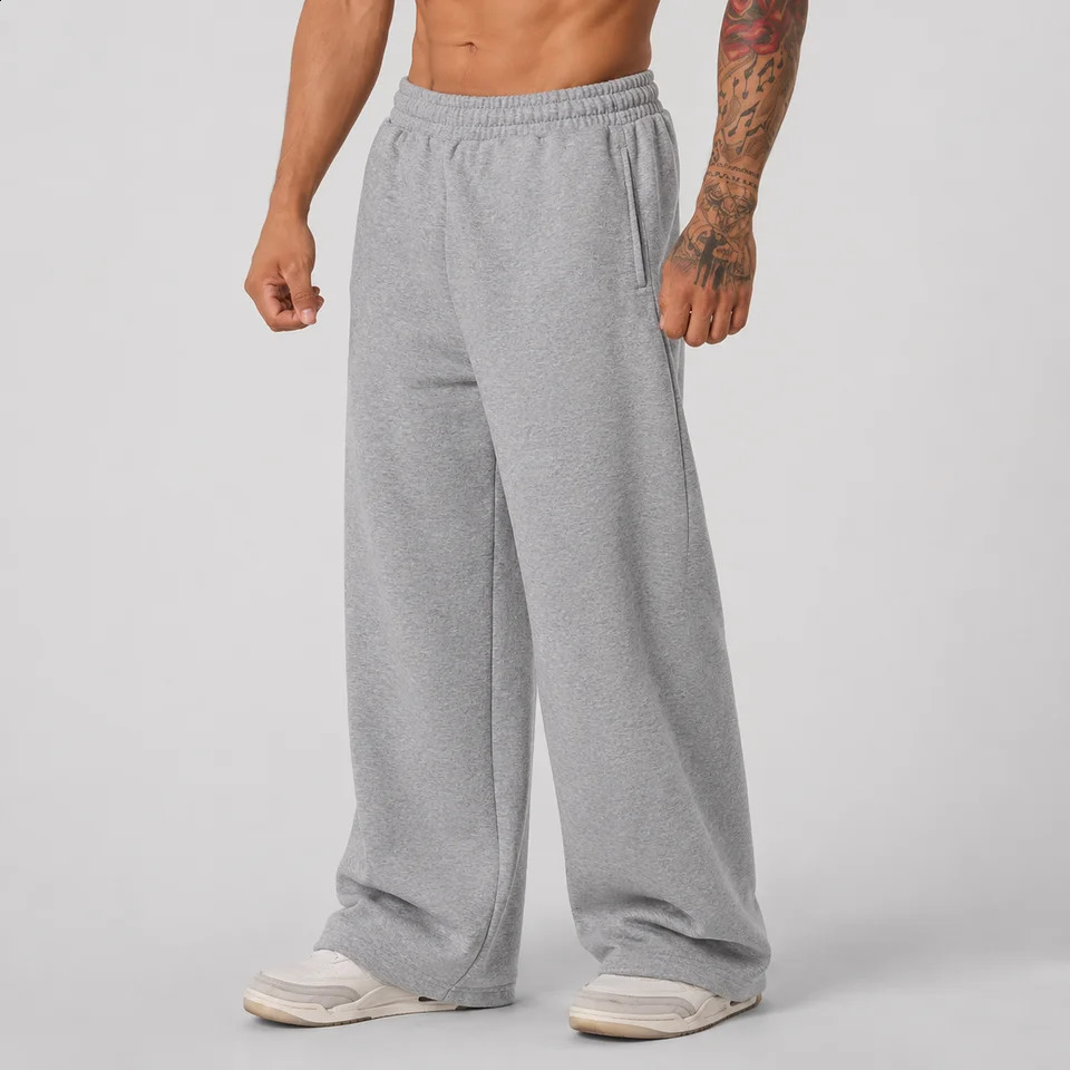 Men's Summer Sweatpants 6 Colors Wide Leg Sports Pants Comfortable Drawstring Elastic Waist Casual Gym Joggers Daily Streetwear 260917