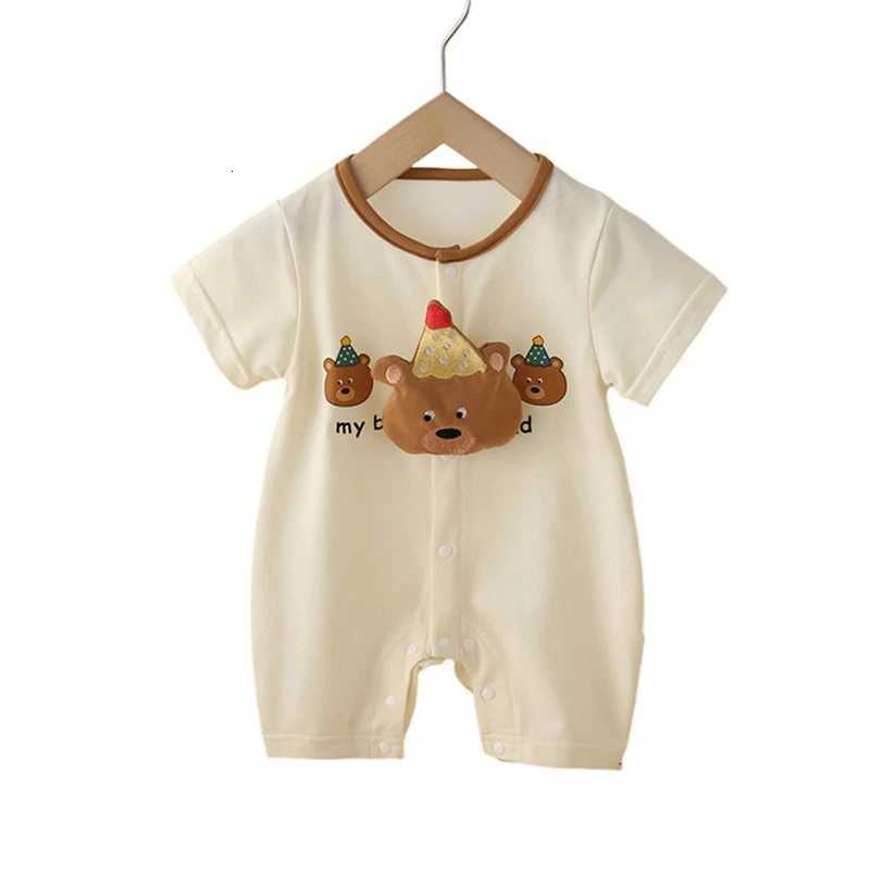 3D Unisex Rper Baby Summer Christmas Bear Short-Sle Onesie Lightweight Cfortable Outdoor Jumpsuit for Boys GirlsW260917