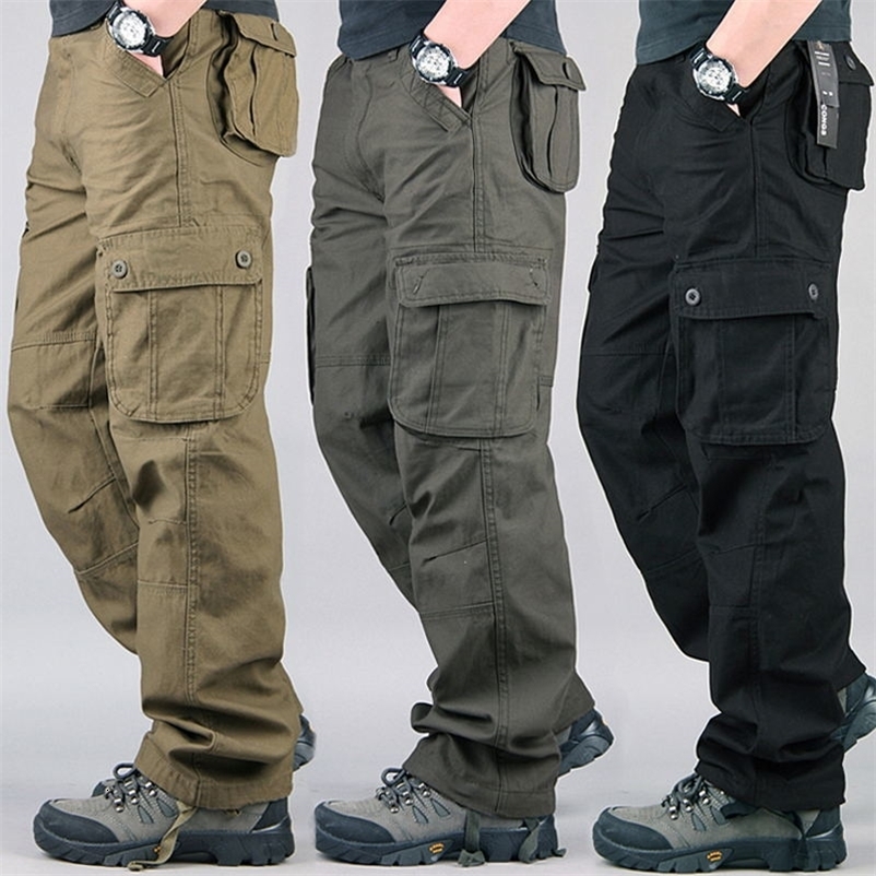 Tactical Cargo Pants Men Cotton Overalls Outdoor Work Trousers Big Size Hombre Clothing Camo Hiking Pants 260917CJ