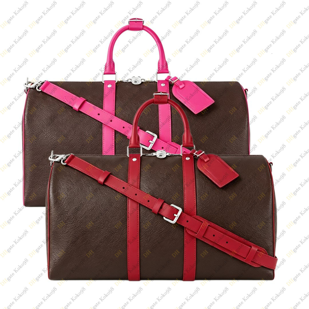 Genuine Leather Designe Luxury Neutral Crossbody Bags Women Tote Handbag Outdoor Travel Bag M13808 M13807 Kep Bandou 45CM TOP Mirror Quality Vacatio