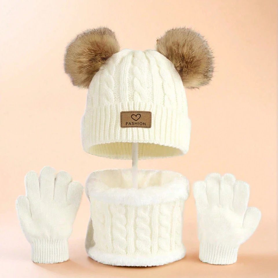 Winter Children Hats and Gloves Set for 713Y Cute Comfortable Warm