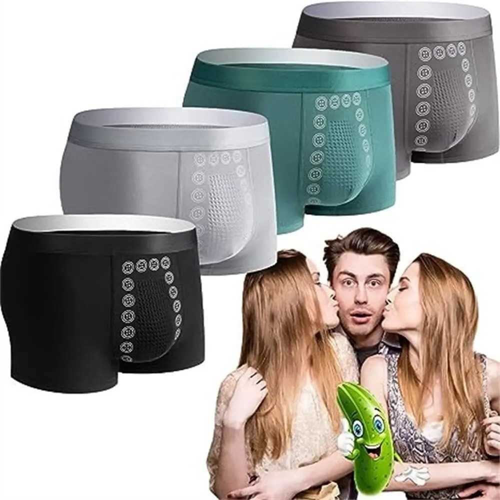 Men's Underpants 4pcs Boxer Shorts Ice Silk Underwear Cool Underpants Breathable Sexy Thin Panties Sexy U Convex Lingerie D260918