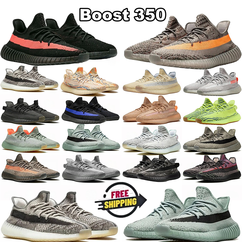 Designer Shoes 350 Boost Sneakers Men Women Black White Red Bred Fashion Comfort Breathable Sneaker Mesh Outdoor Sports Casual Trainers size36-48