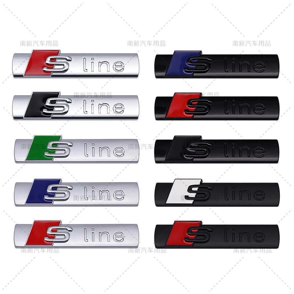 Suitable for Audi Car Logo S-Line Side Logo A3 A4 L A6 L Fender Logo Sports Car Sticker Modification Decoration Car Logo L26917