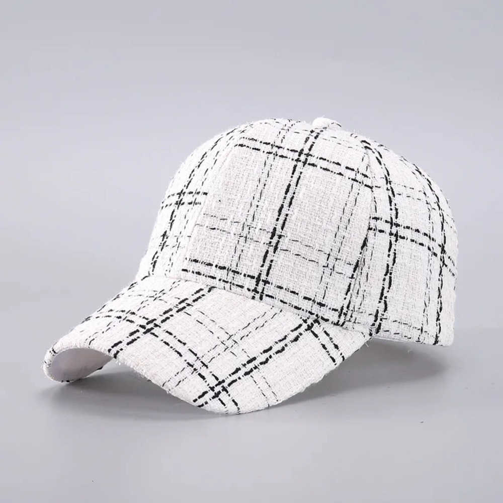 mesh versatile Korean British version style plaid baseball cap fashionable casual sun hat J260917