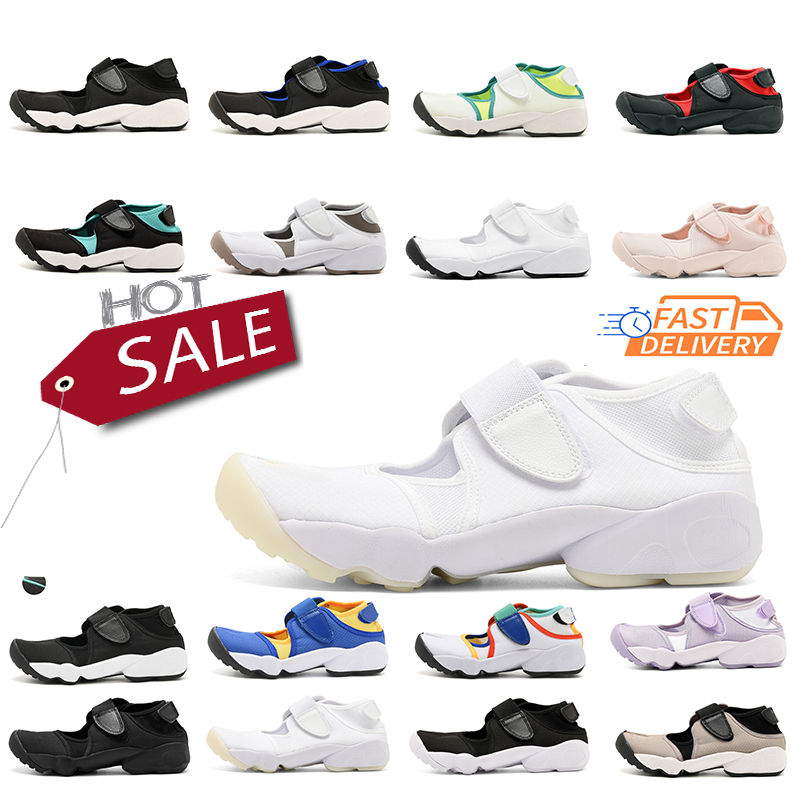With Box Unisex Breathe Rift Slides Lightweight Mesh Sports Sandals White Black Pink Purple Pure Platinum Light Rust Outdoor Climbing Running Traine