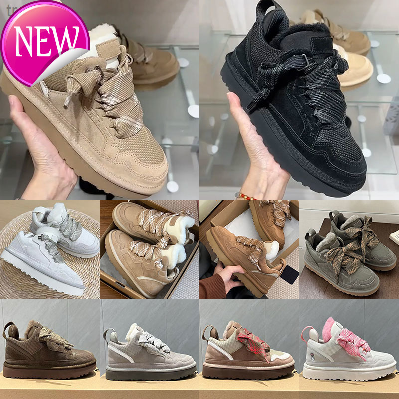 Designer Fur Sneakers Trainers Casual Shoes Boots Highmel Tasman Tazz Slippers Womens Suede Chestnut Sand Wool Sheepskin Winter Cold Fall size 36 44