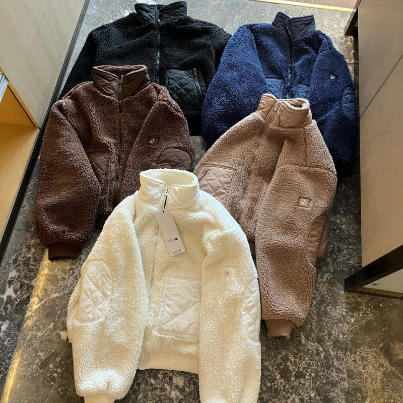 Designer Womens coats Yoga Jackets Navy Blue Coat Crop Tops Hoodie Clothes Winter Fleece Zipper Clubhouse Jacket Long Legging Sports Sets dh1634