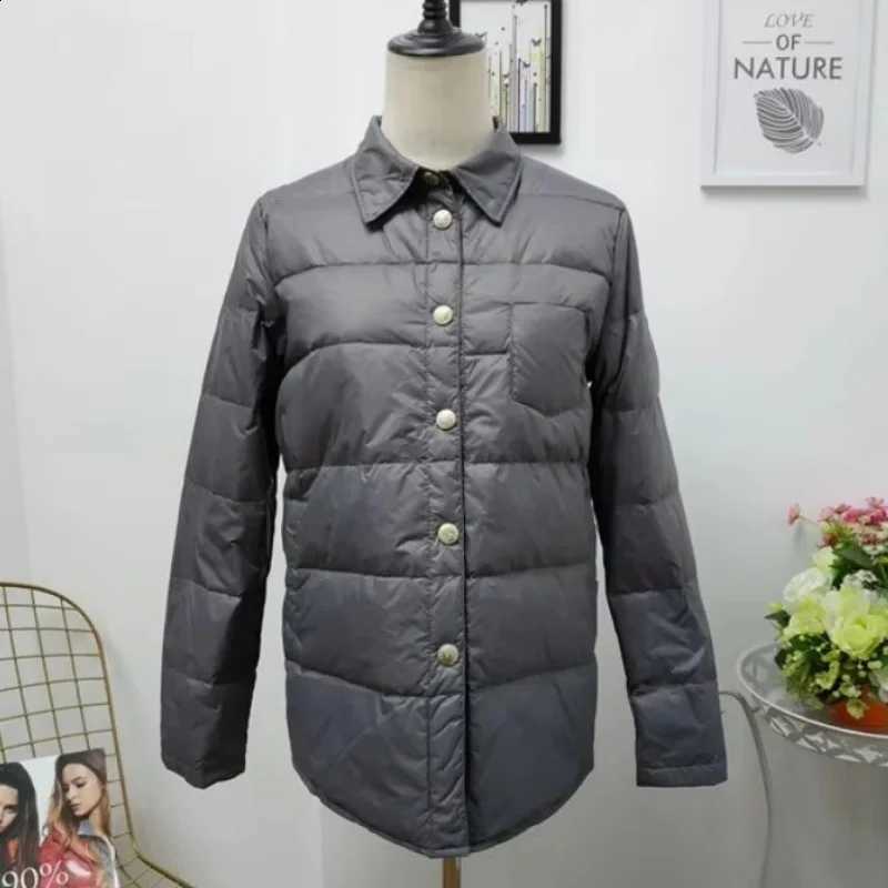 Sanishroly 2026 Autumn Winter Women Down Coat Puffer Parkas Warm Light White Duck Down Jacket Ladies Short Long Sleeve Outwears H260917