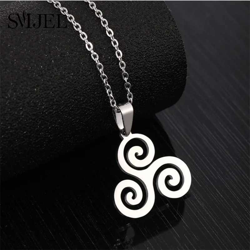 The Movie Teen Wolf Inspired Pendant Necklace Geometric Patterns Gold Silver Color Stainless Steel Round Women Jewelry Gifts Q260916