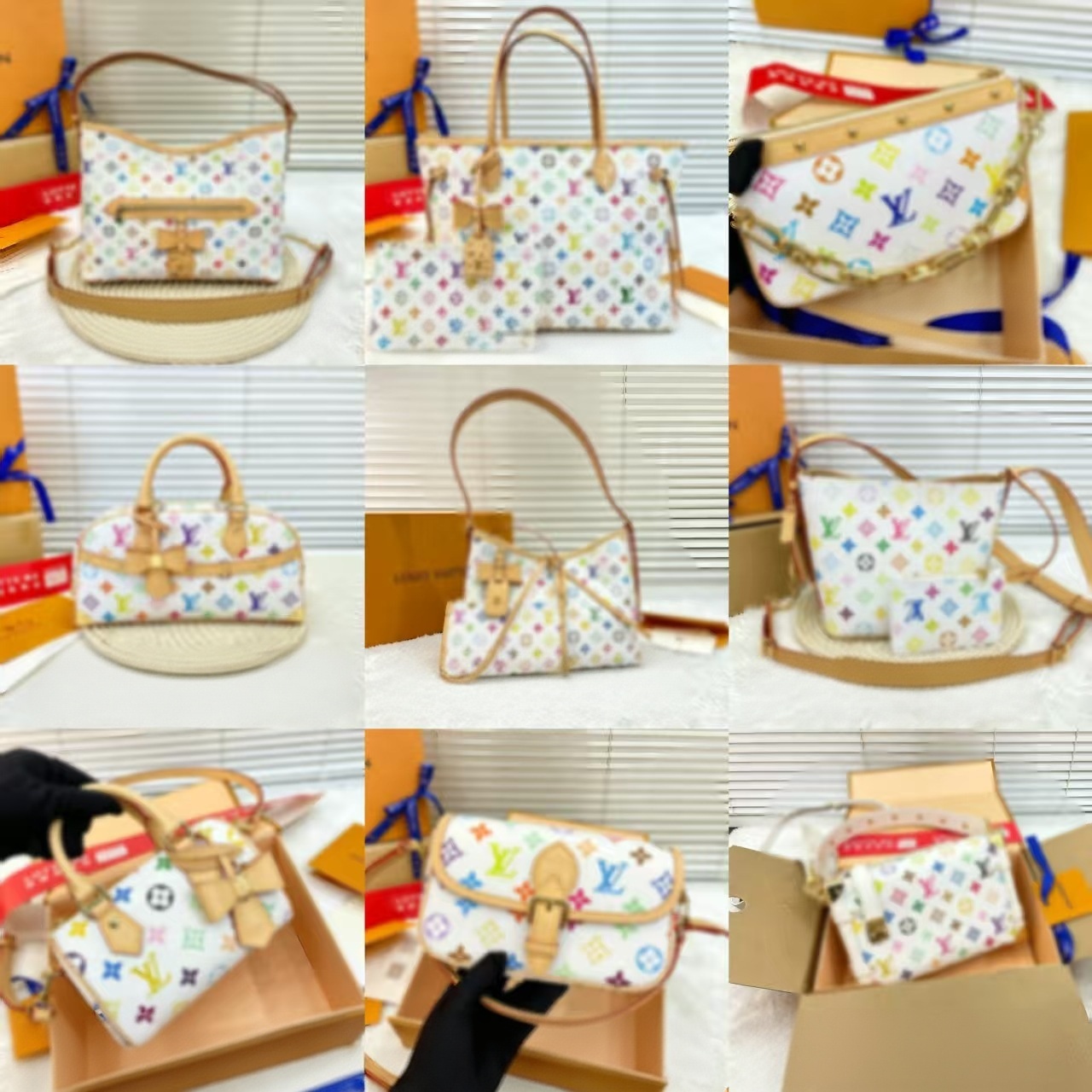 Designer Bags 2026 Trends New White Tricolor Series Trendy Genuine Leather Women Shoulder Bag Fashion Versatile Multi-functional Large Capacity Cros