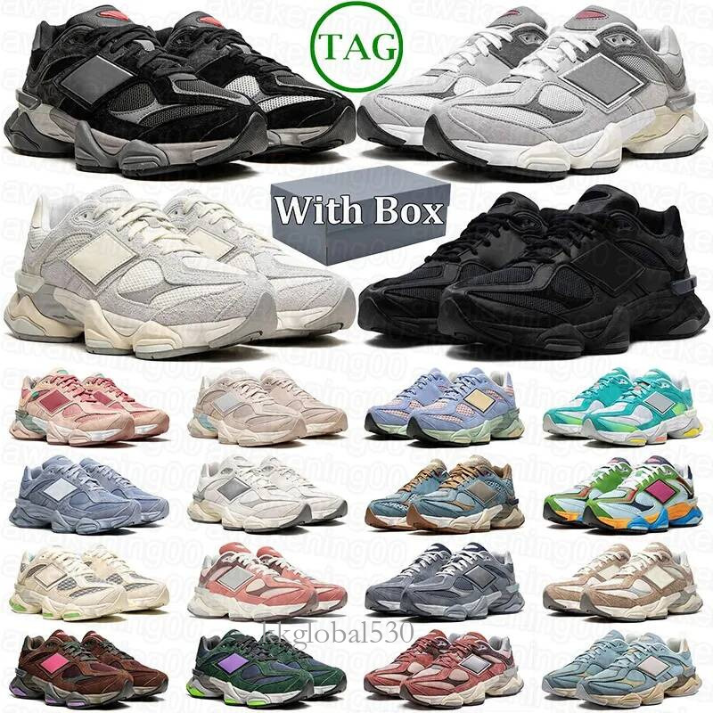 free shipping with box 9060 sneakers men women running shoes designer mens trainers leather mesh black white comfortable runner