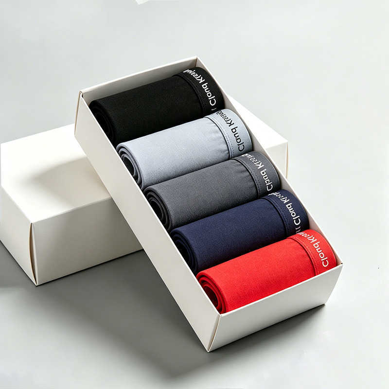 Kissing Underpants Cloud 5Pcs Mens Ice Silk Briefs Breathable Seamless Elastic Underwear Comfortable Quick Dry Daily Wear D260918