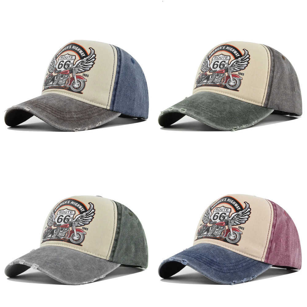 for New Fashion Baseball Cap Men Women Cotton Retro Printed Cap Motorcycle Truck Cap Men's Washed Old Sun Hat Gorra Snapback J260917