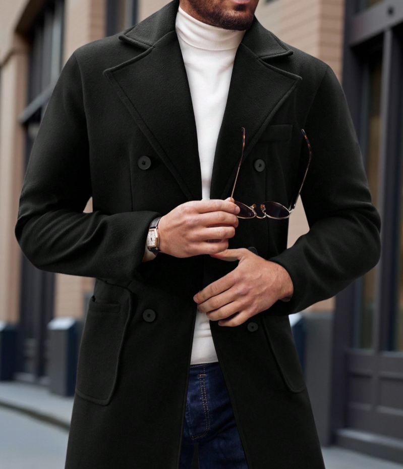 Stylish Men's Autumn Coat, Versatile Outerwear for Cool Weather