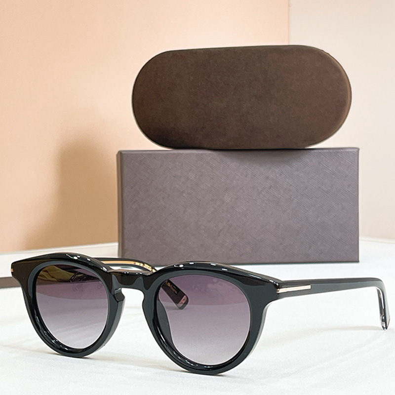 TF1325 Fashion Womens ROUND HORN SUNGLASSES Mens Womans Designer Summer Outdoor Leisure Vacation Sunglasses Female Classic Acetate Frame Round Eyegl