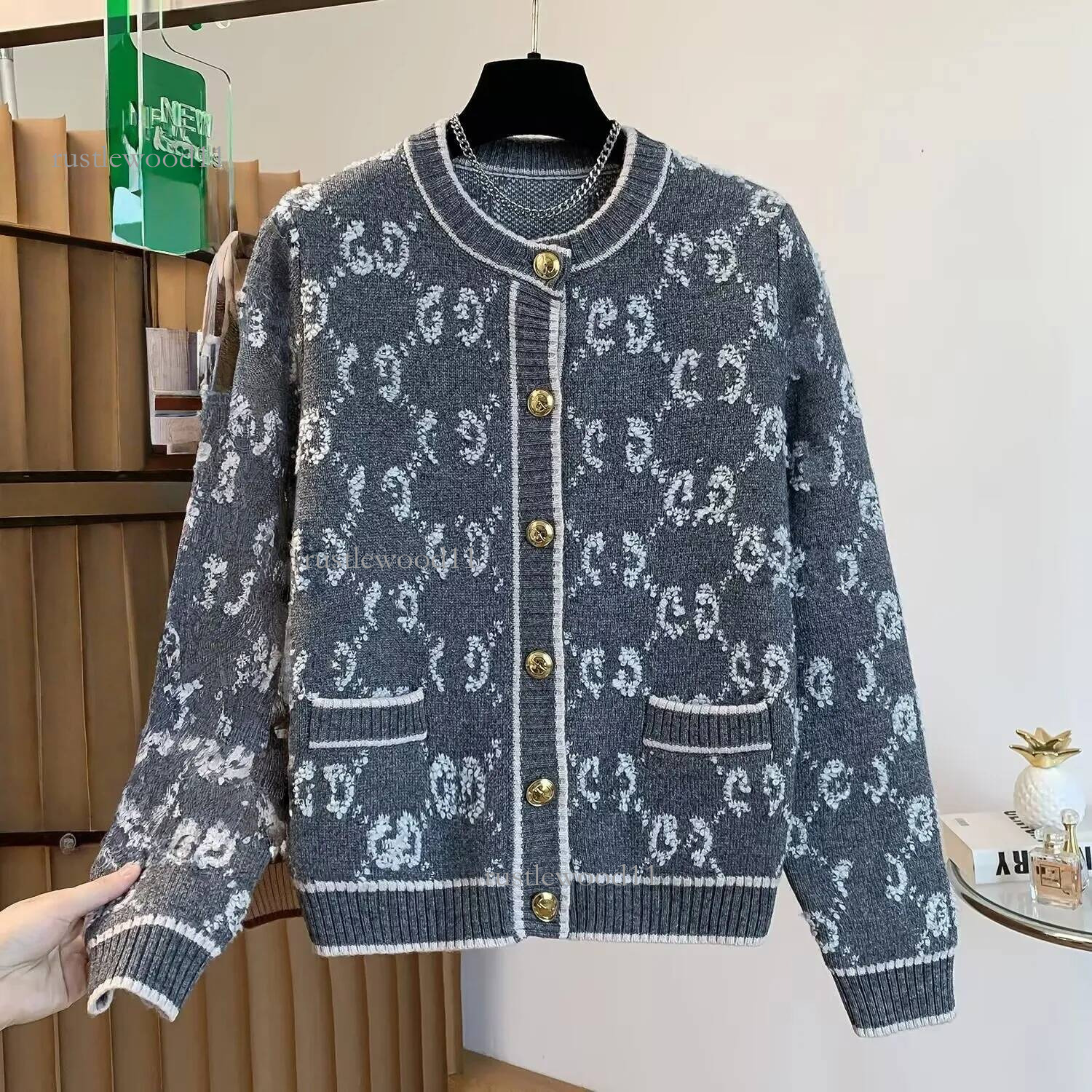 Women's gg Sweater Warm sweater Clothes Designer Woman Cardigan g sweater Colorful Round Stylist Necks Top Women's Cloth 72d