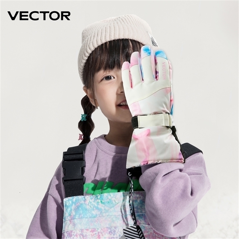 Girls Boys Waterproof Warm Gloves Winter Professional Ski Snow Kids Windproof Skiing Snowboard Riding 260917
