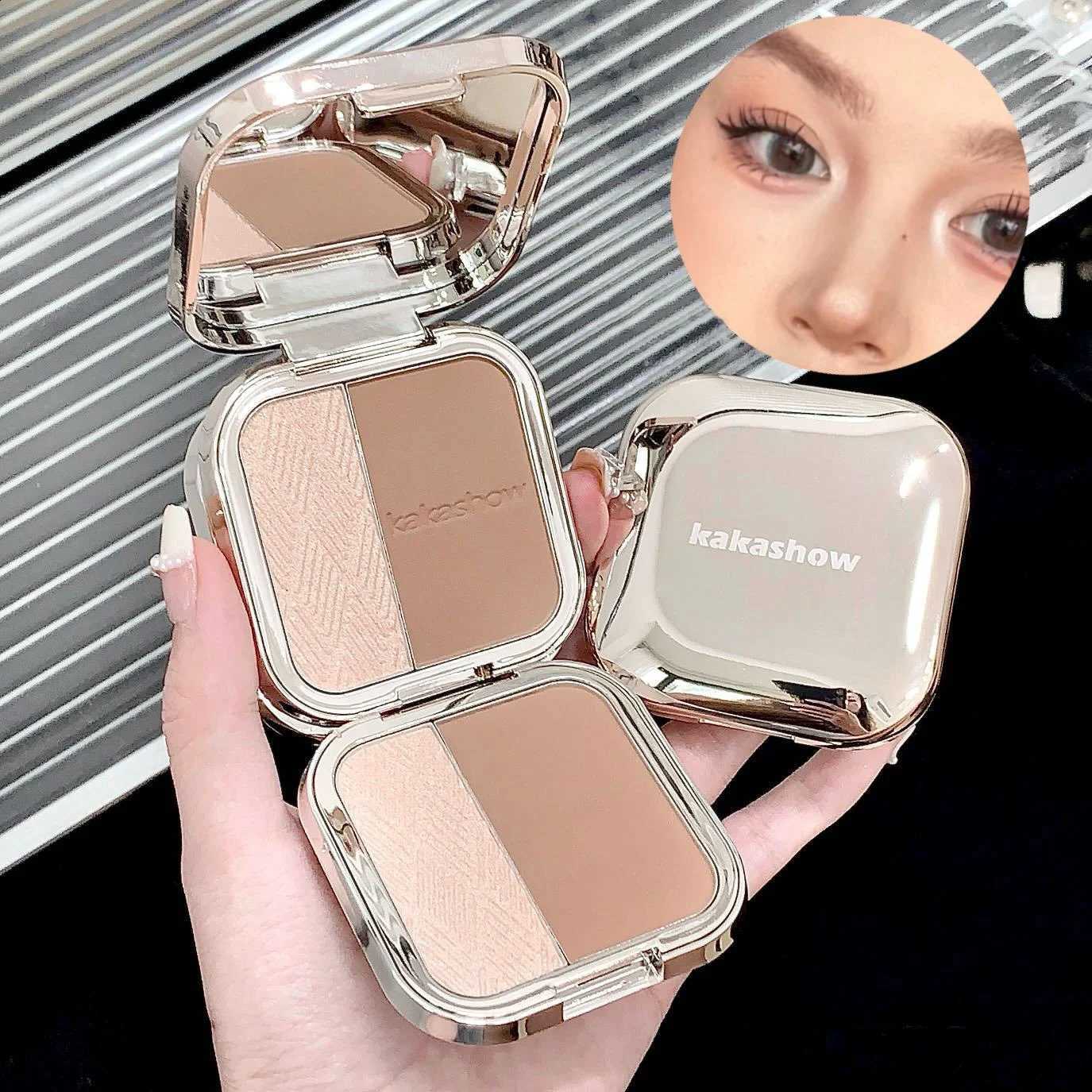 Shimmer Highlighter Bronzer Palette 1Pc Matte Face Shading Grooming Powder Makeup Long-Lasting Face Contouring Bronzer Cosmetics N260812