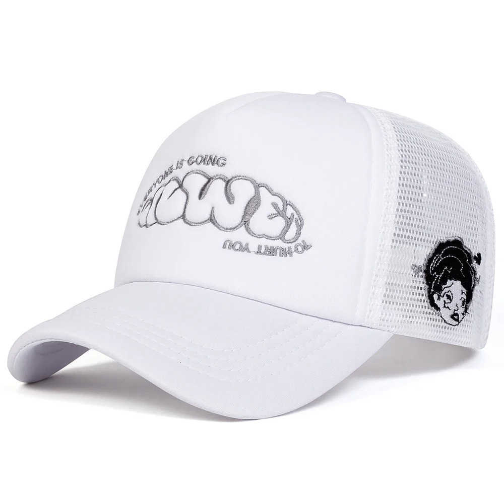 Letter Unisex GOING EVERYONE IS Embroidery Baseball Net Caps Adjustable Casual Hats Spring and Summer Outdoor Sunscreen Hat J260917