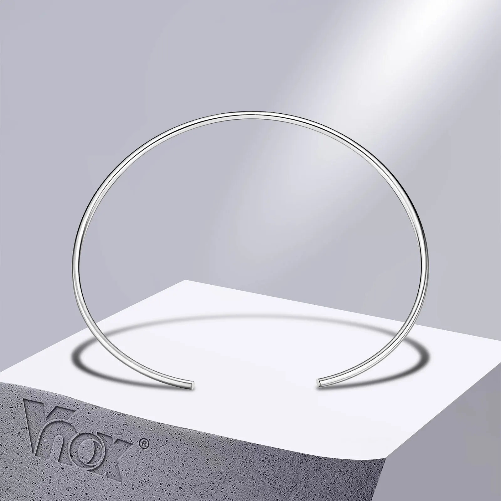 Vnox Minimalist Women Torques Gold Color Stainless Steel Choker Chic Dainty Streetwear Club Necklaces 260917