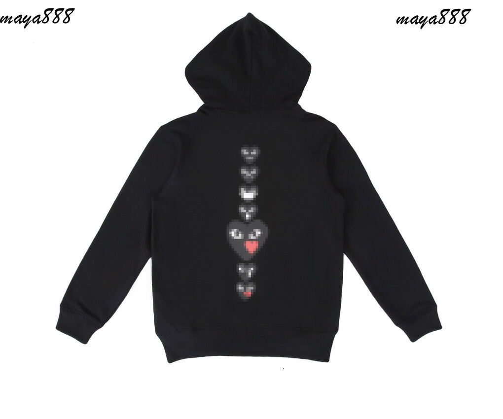 Play Hoodies Designer Sweatshirts Come Des Red Heart Embroidery Pattern Cotton Long Sleeve Pullover Trendy Brand Solid Color Outdoor Casual Cdgshirt