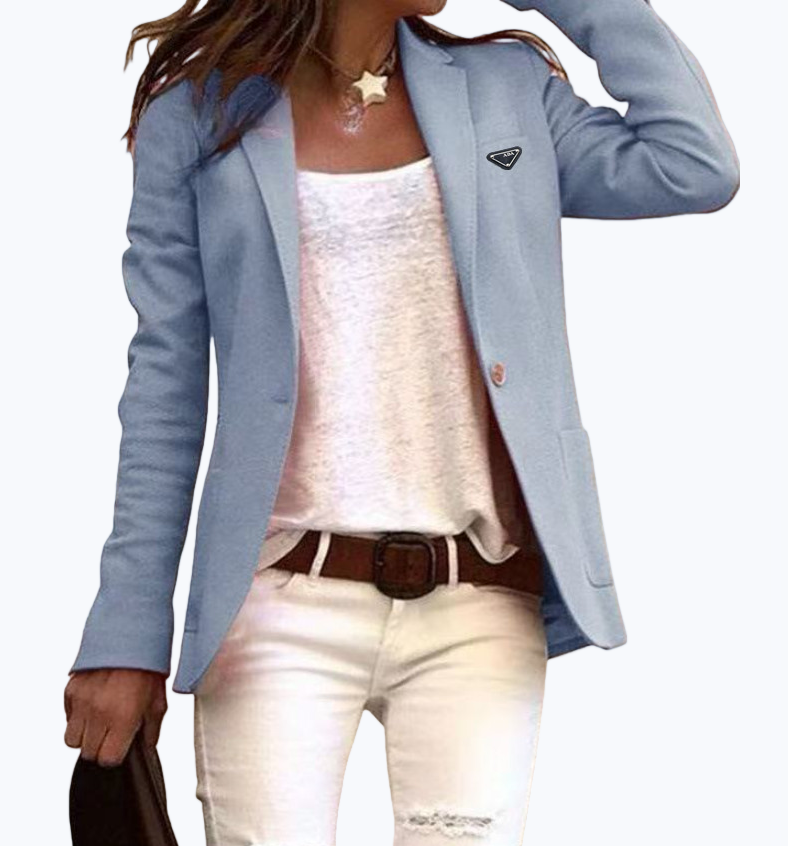 blazer blazer women clothing clothes designer womens vetement femme Suits Blazers Coats Autumn Pocket Notched Single Button Slim OL Workwear