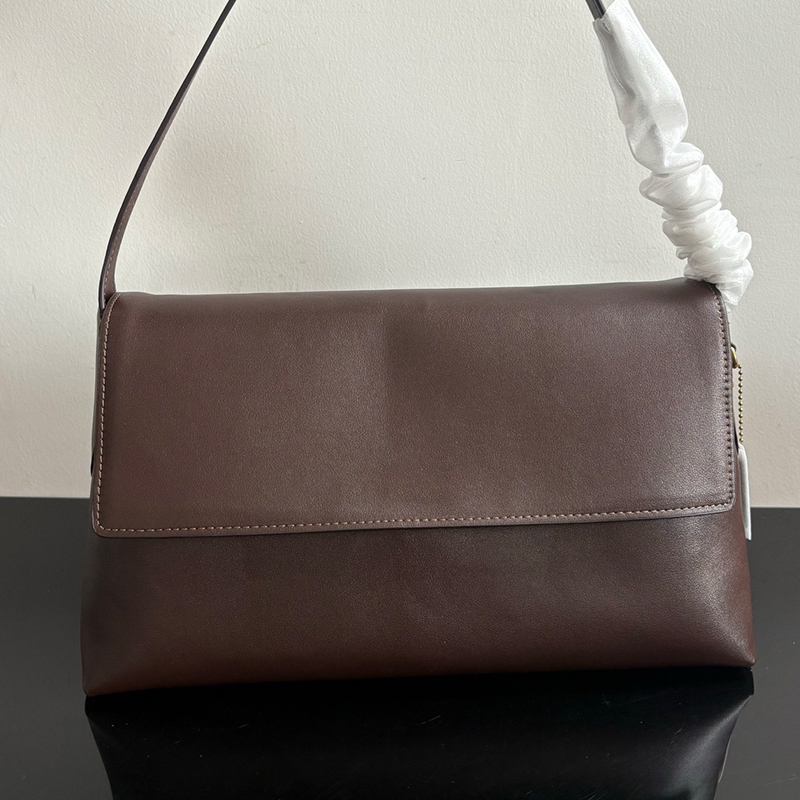 Designer Fashion Womens Soft Leather Flip Underarm Bag CHELSEA Shoulder Bag No 36 Luxury womens commuting large capacity tote bag