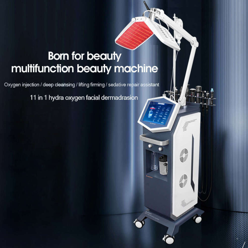 Upd 2026 Newest 13 In 1 Bubble Cleaning Oxygen Spray Skin Faceting Skin Whitening Pigment Removal Oxygen Mask + 5 Colors LED + Skin Detection Camera