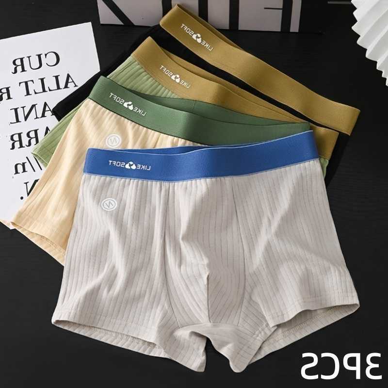 Mutande a righe Moda 3PCS Lettera da uomo Intimo maschile Comodo e traspirante Boxer a vita media Pantaloncini semplici Lingerie D260918