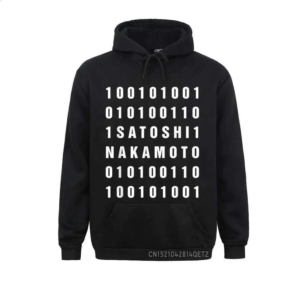 est Mens Hoodies Binary 100101001 Satoshi Nakamoto Bitcoin Blockchain Chic Sweatshirts Long Sleeve Hoods Normal 260918