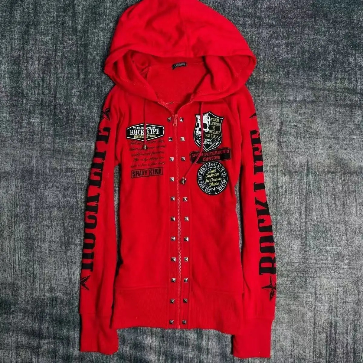 Winter Coat Y2k Hoodies Print Gothic Hooded ZipUp 2000s Streetwear High Street Hooded Sweatshirt Hip Hop Fashion Punk Harajuku 260918