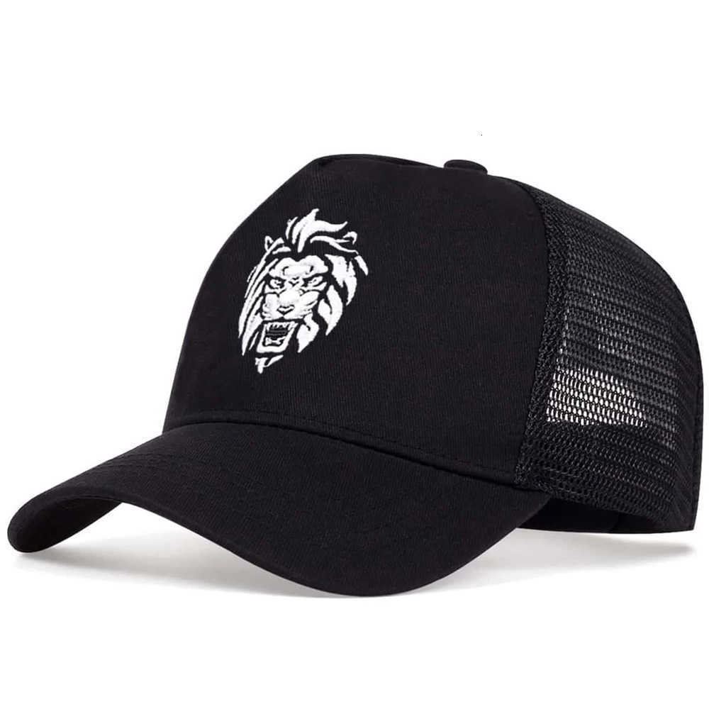 Embroidery Head Unisex Baseball Lion Net Caps Spring and Summer Outdoor Adjustable Casual Hats Sunscreen Hat Sports Cap J260917