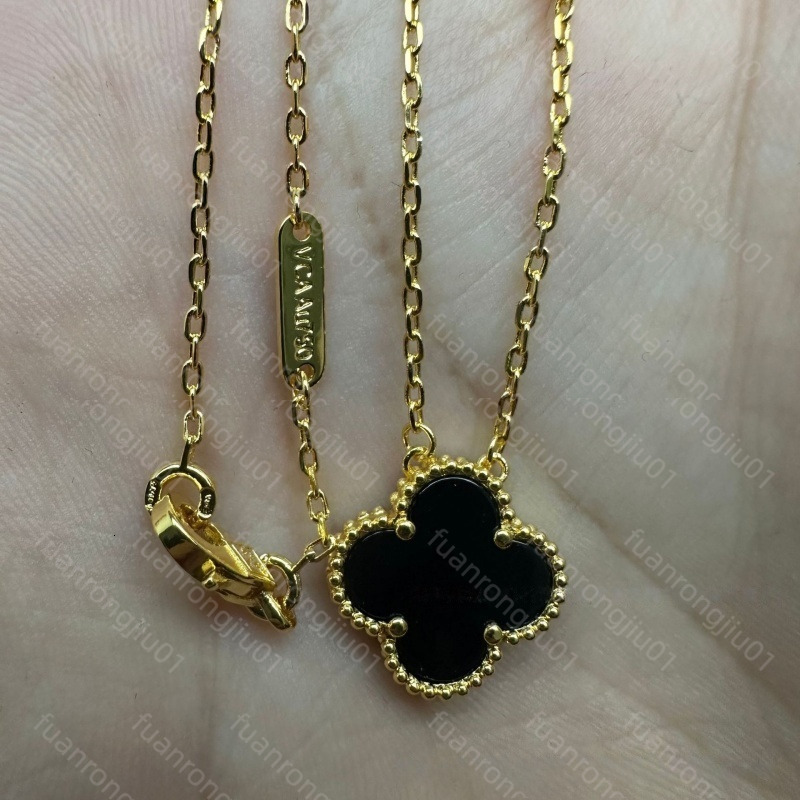 Vanlies Cleef Necklace Luxury Women Four-Leaf Clover Necklace Designer Necklace Natural High Quality Mother Of Pearl Agate 18K Gold Daily Wear Jewel