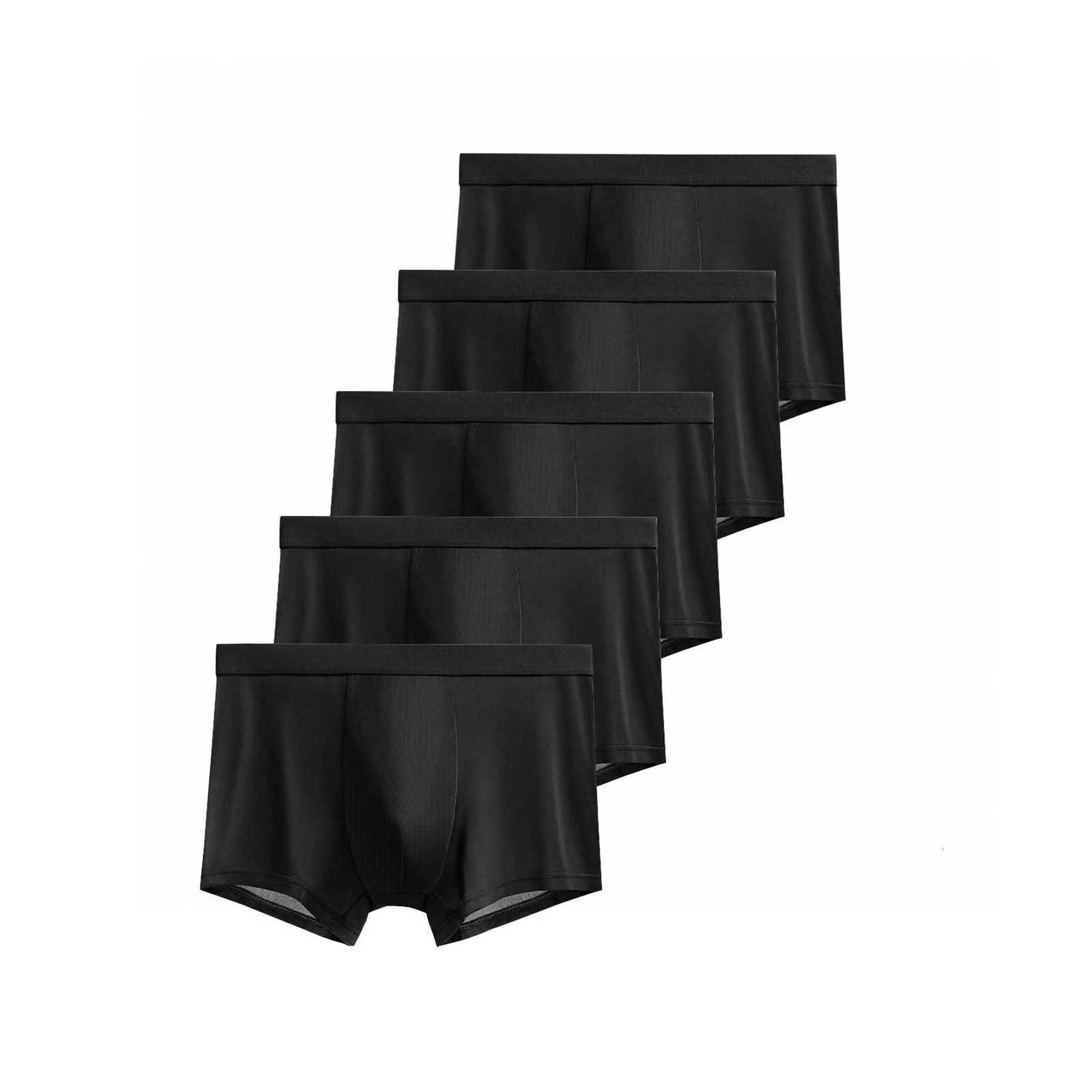 Black Underpants Men Ice Underwear Silk Men Boxer Shorts Graphene Men Underpants Breathable Men's Panties Ultrathin Underpanties Summer D260918