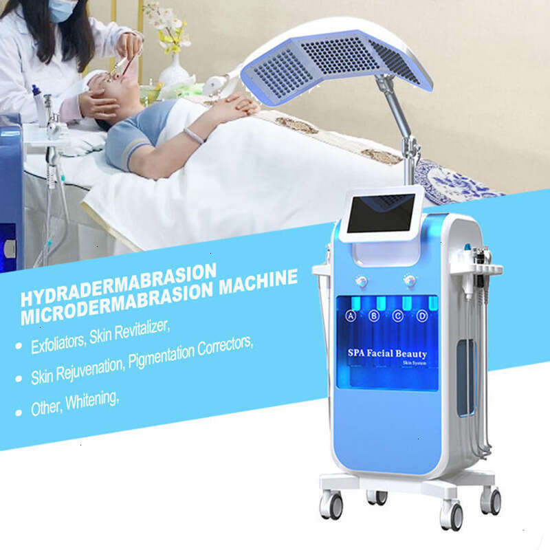 Upd High Quality Led Face Neck Beauty SPA 8 In 1 Oxygen Jet Peel Device Cleaning Colorful Beauty Led Light Therapy Beauty Mask Massage Machine