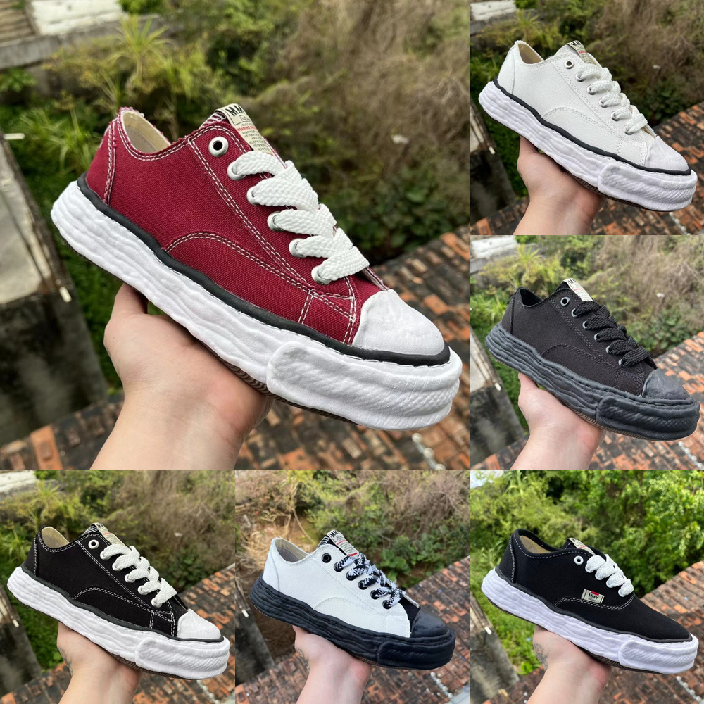 Designer Casual shoes mmyshoes maisonmiharayasuhiro Hank Mens Womens Sneakers Canvas Black White Green Red Classic Outdoor Walking Trainers Size 36-