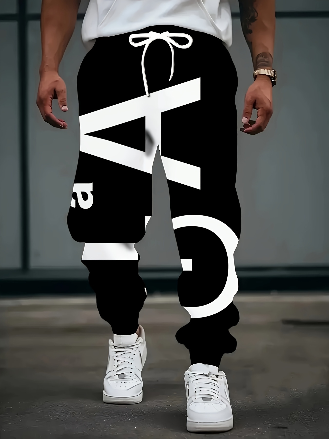 Hot selling new autumn men's fashionable letter printed soft and comfortable drawstring pants, outdoor urban high street pants 26L0918