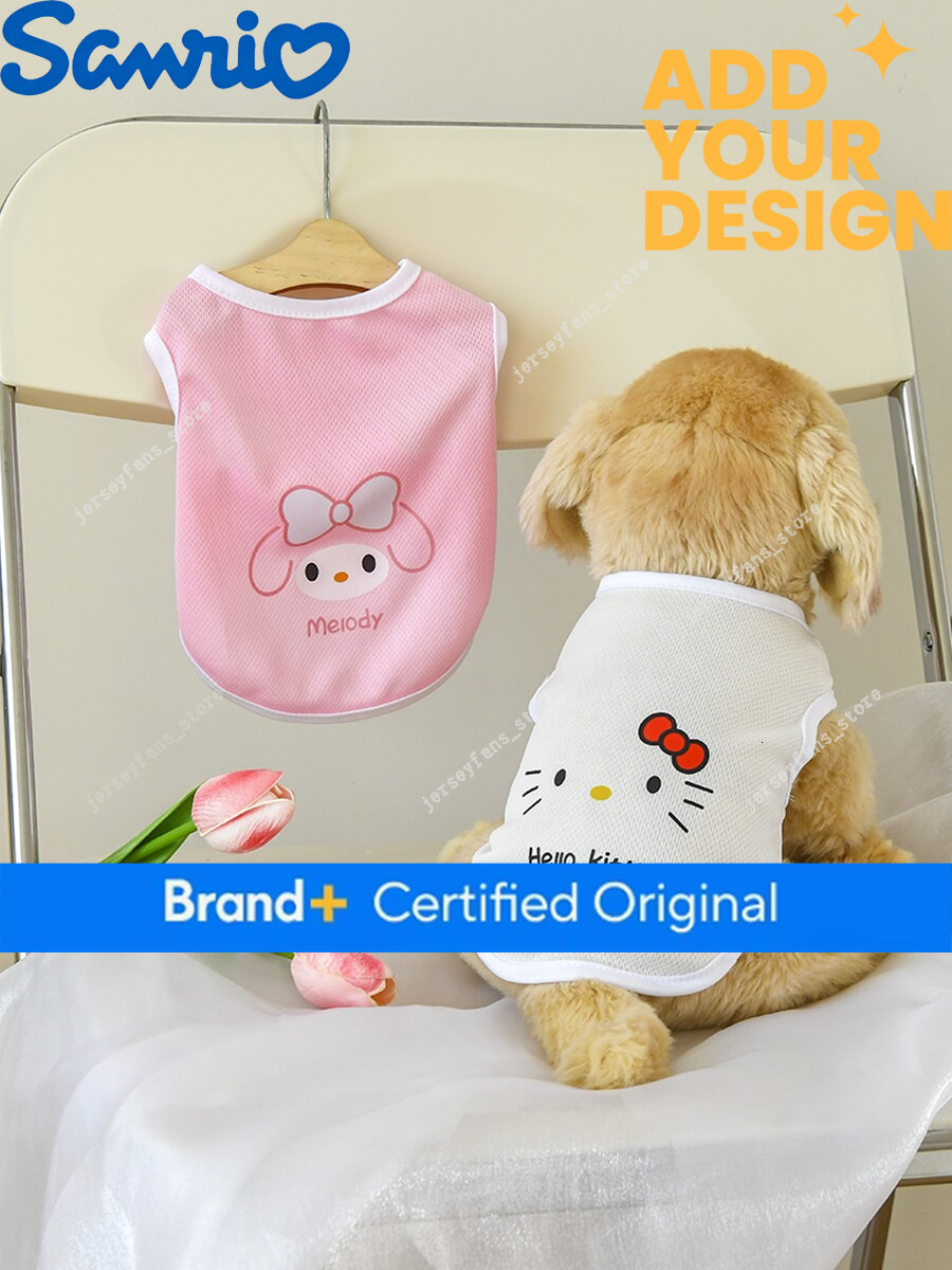 Clothes, Thin Summer Cool Breathable Vest, Candy Color Sanrio Series Kuromi Printed Cat and Dog Clothes 09