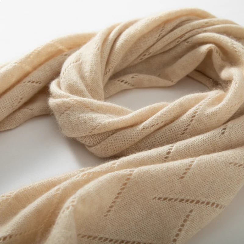 Winter 100% Cashmere Scarf Fashion Solid Color Women Outdoor Keep Warm Soft Scarf Cashmere Knitted Jacquard Long Scarves 260917