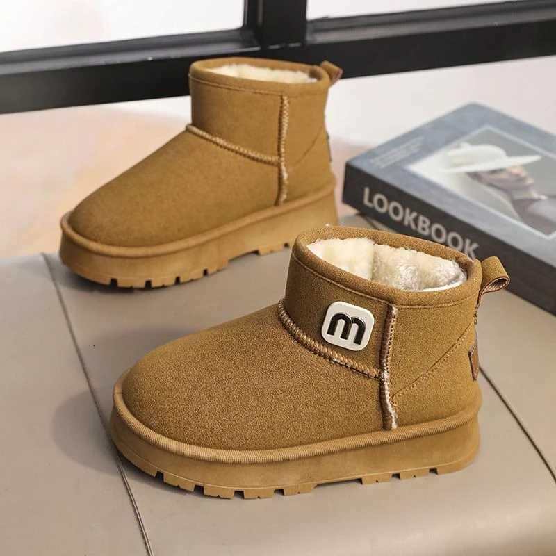 2026 Winter New Girls Fleece Lined Snow Boots Children's Non Slip Warmth Fashion Outdoor Boots X260917