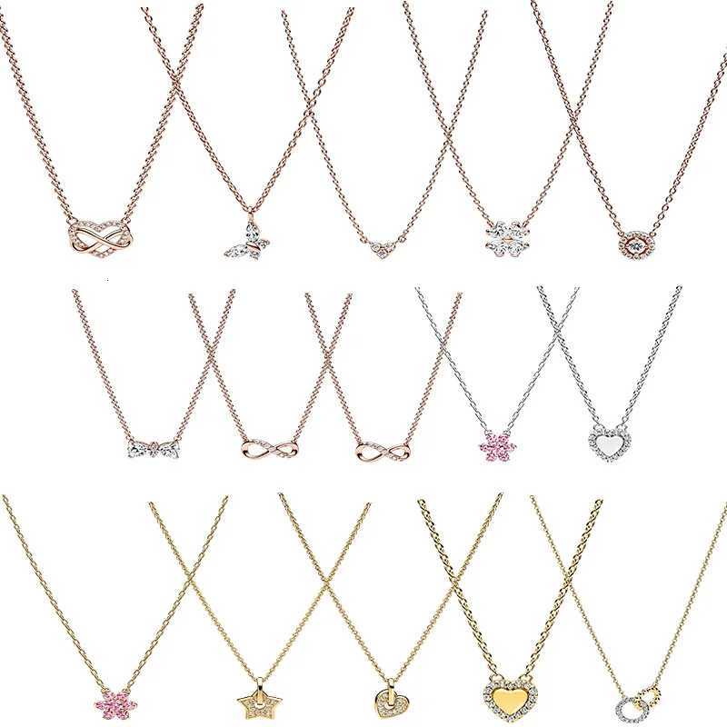 2026 new 928 silver powder crystal sparkling four-leaf clover pendant floral language fashion necklace set Q260916